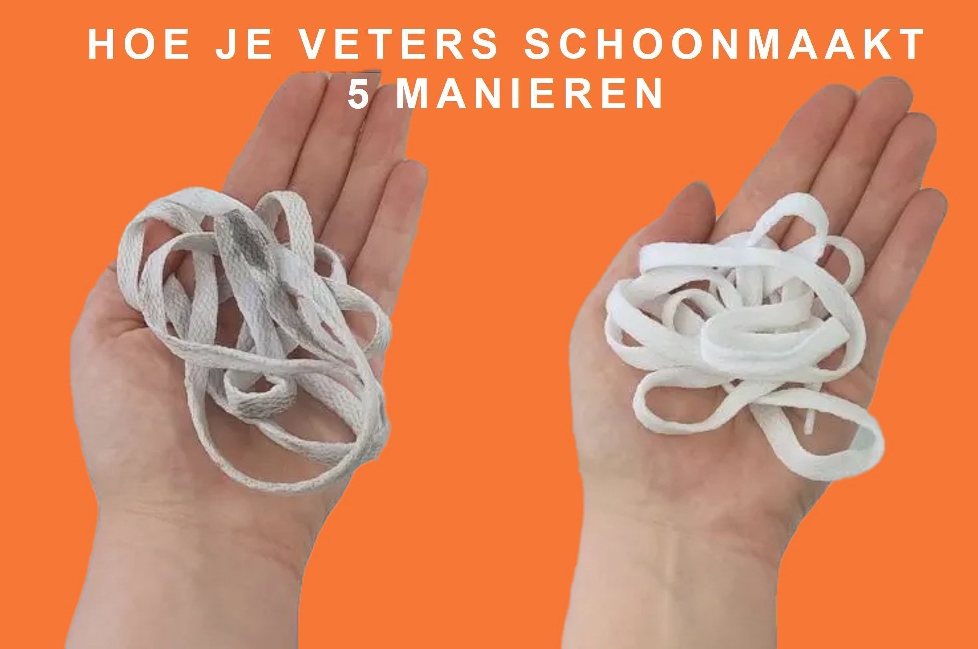 witte veters schoonmaken zonder bleek