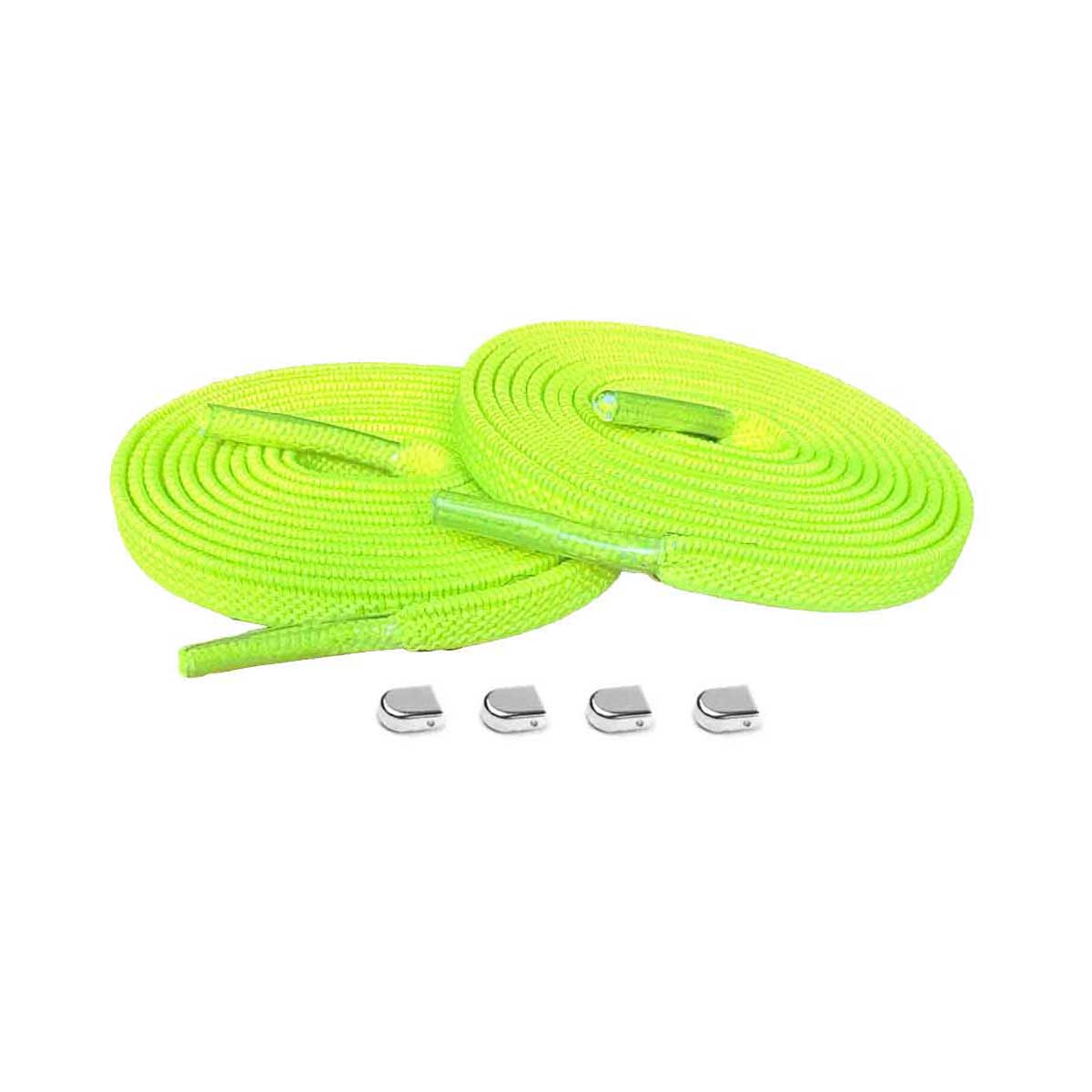 veters-elastisch-geelneon-capsule-zilver-glans