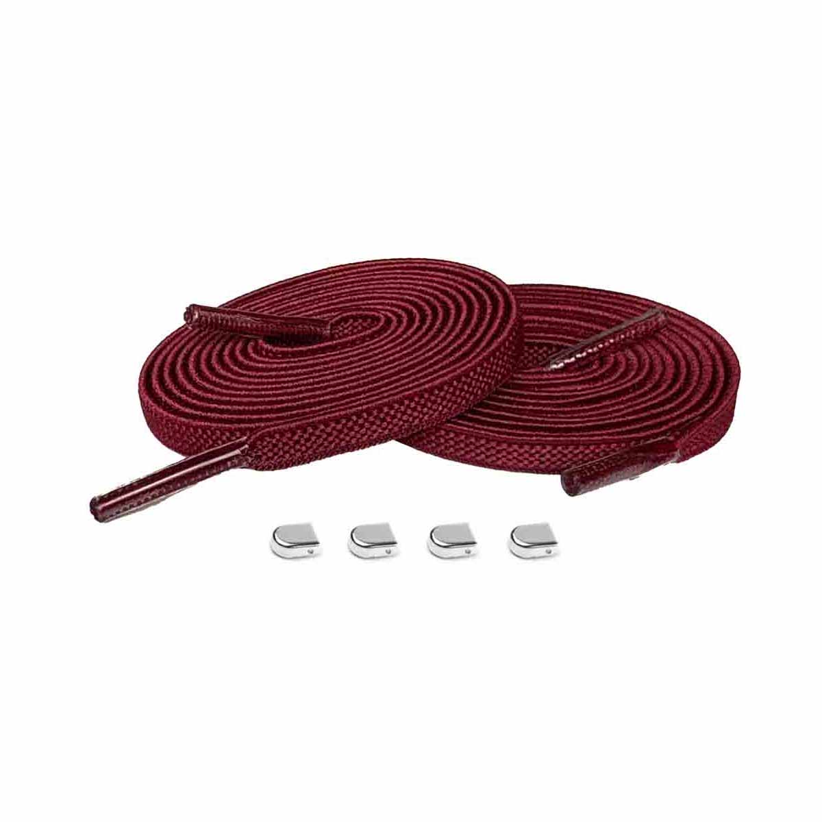 veters-elastisch-rood-bordeaux-capsule-zilver-glans