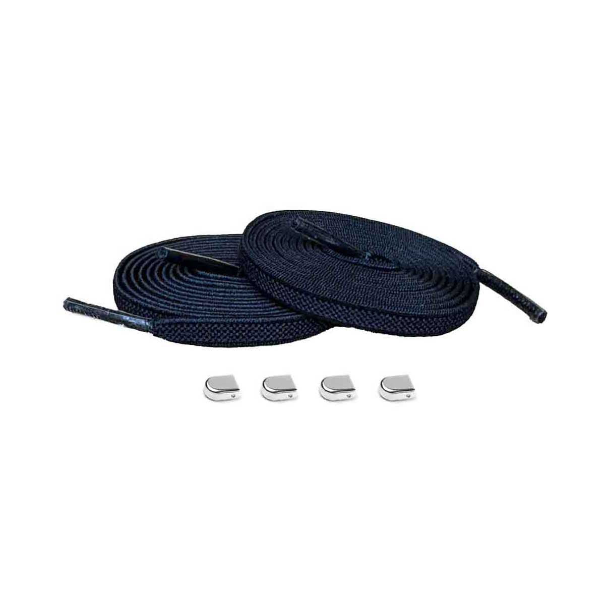 veters-elastisch-zwart-capsule-zilver-glans