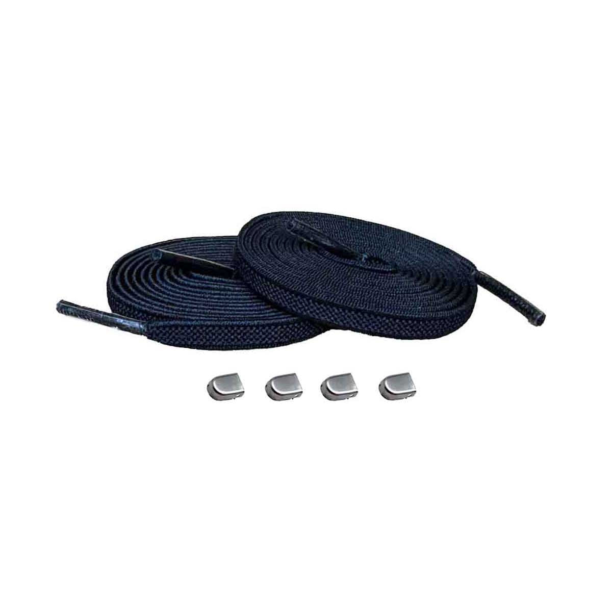veters-elastisch-zwart-capsule-zilver-mat