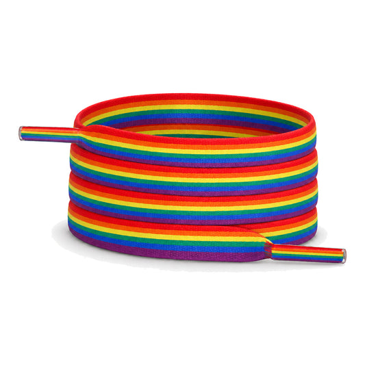 Regenboog gestreept – veters plat regenboog strepen 01 hoofdafbeelding