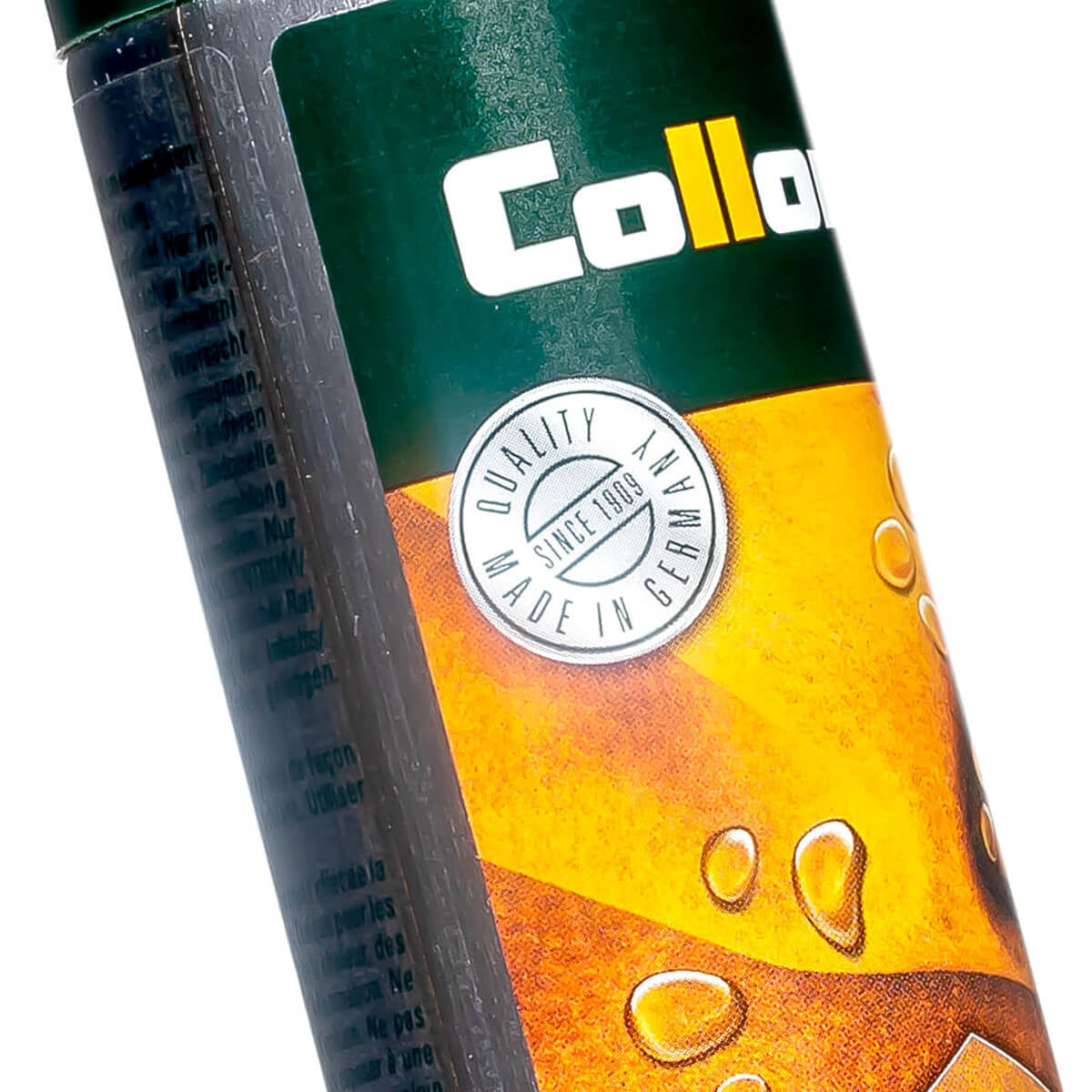 Collonil Nubuk + Velours Onderhoudsspray 200 ml detail etiket