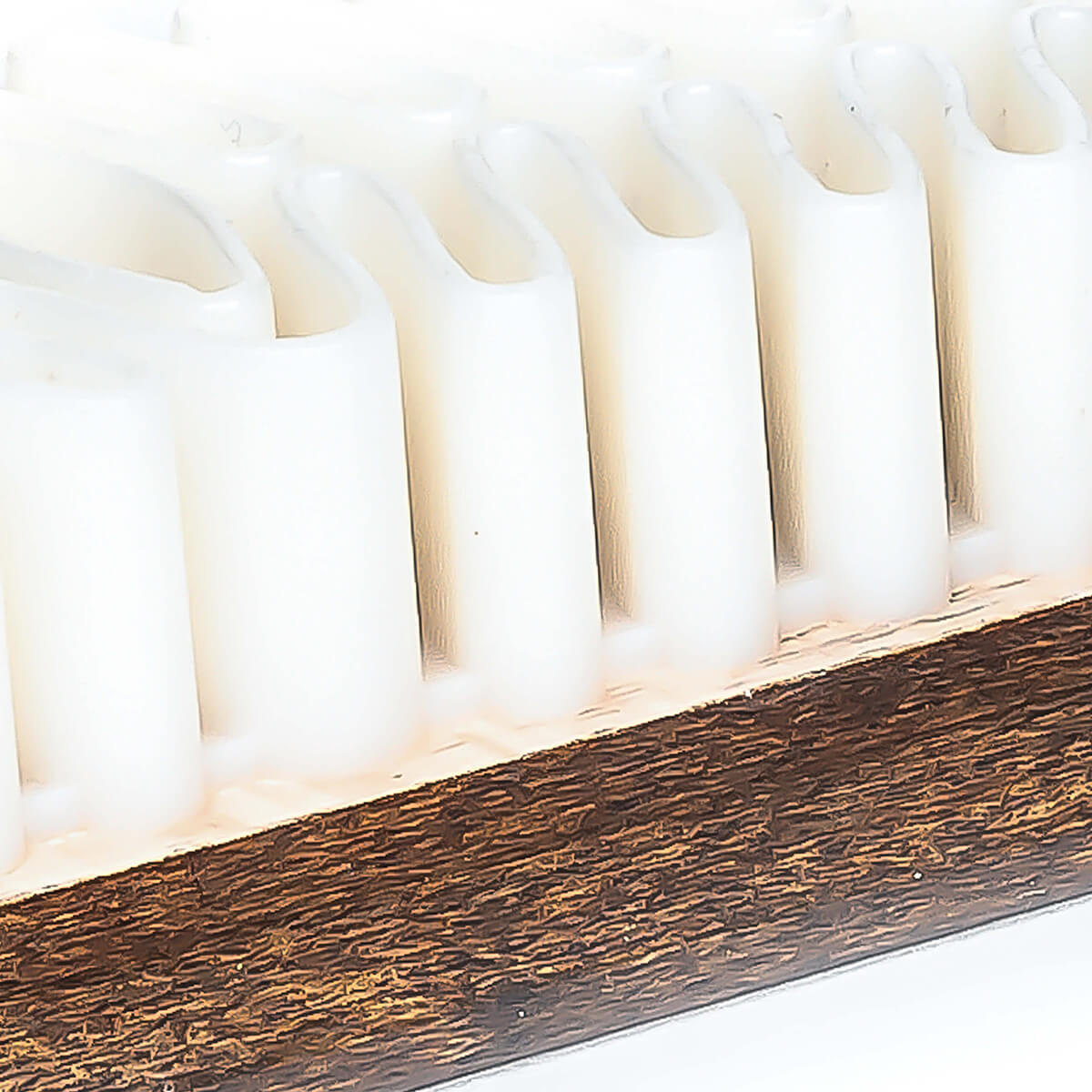 Collonil Velour Boy Suèdeborstel detail lamellen en houten body