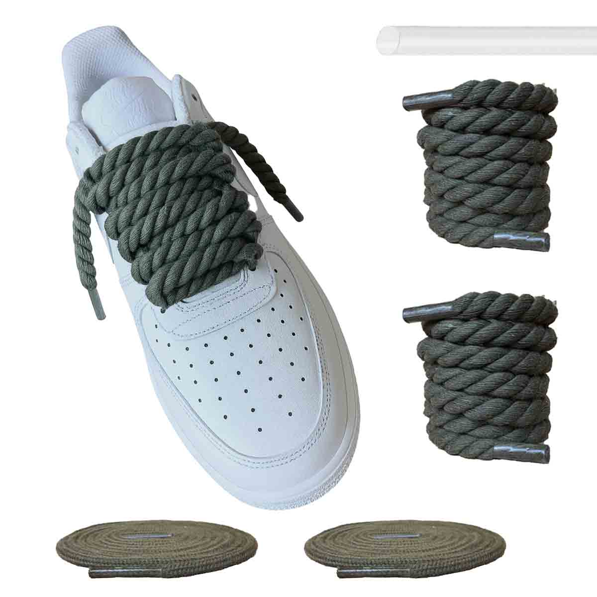 dikke-veters-touw-groen-olijf