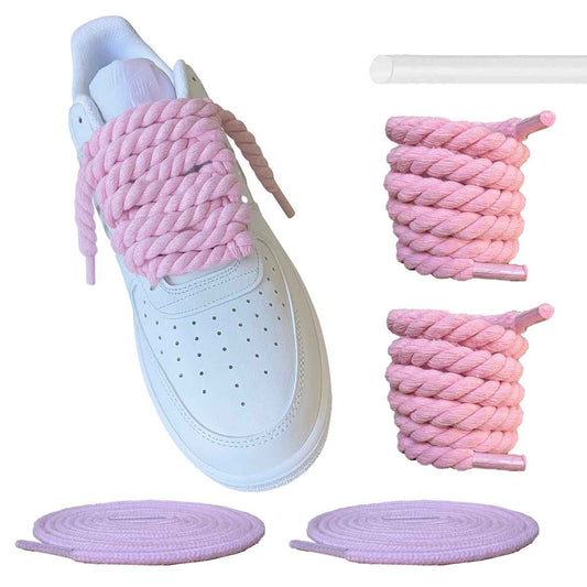 Roze – dikke veters touw roze
