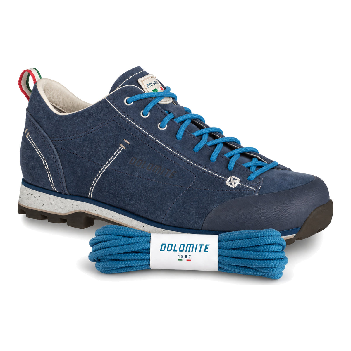 Blauw – dolomite veters blauw 02 schoen blauw navy