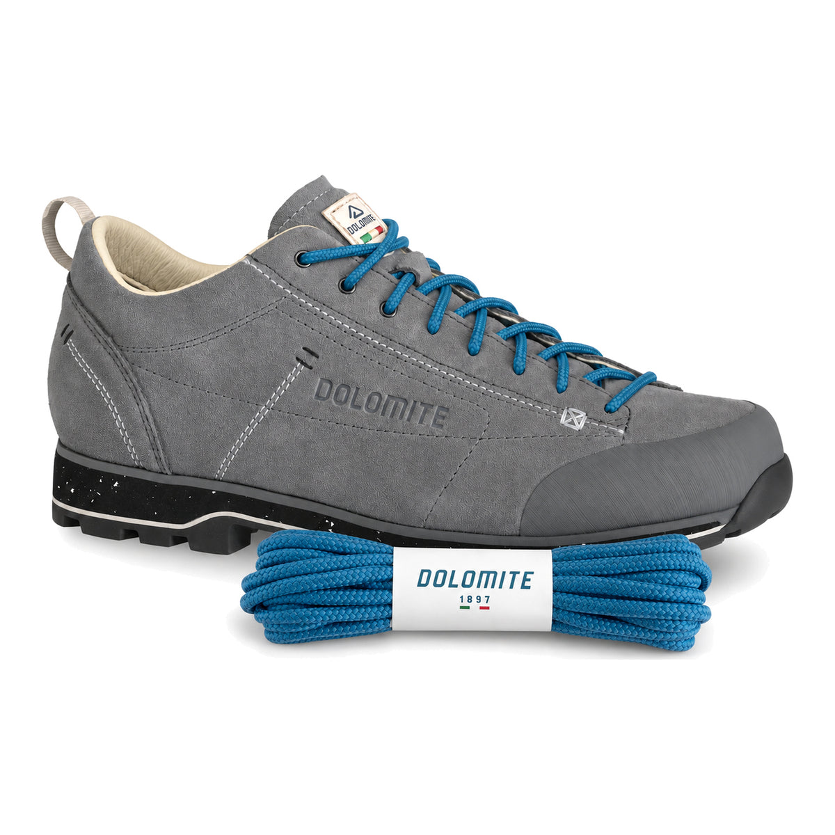 Blauw – dolomite veters blauw 04 schoen grijs