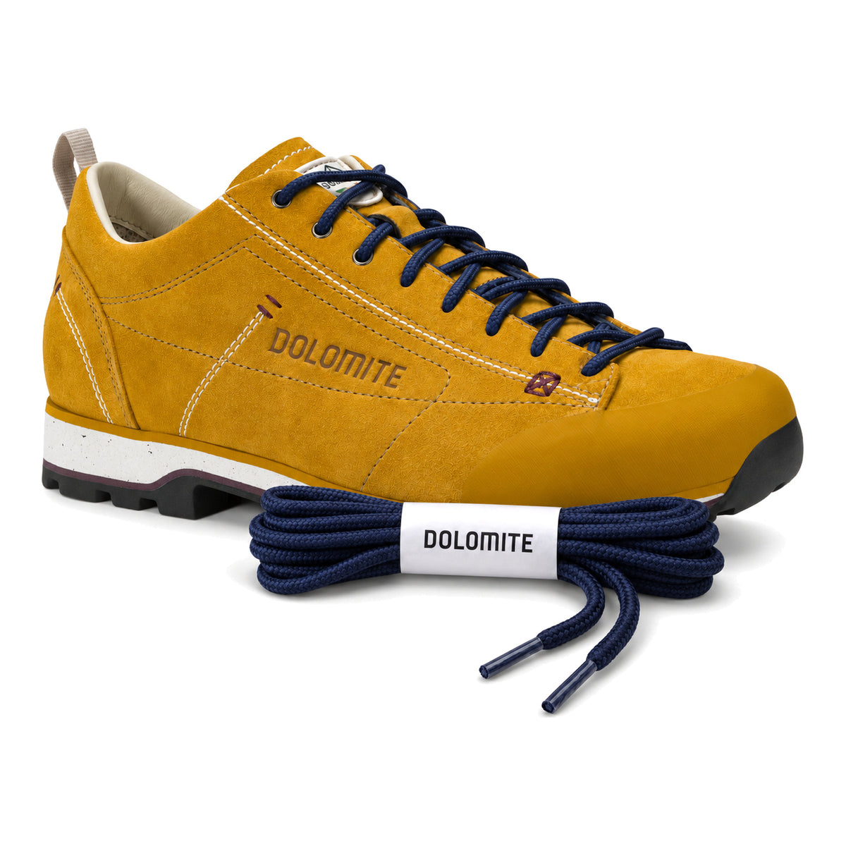 Blauw marine – dolomite veters blauw navy 02 schoen geel