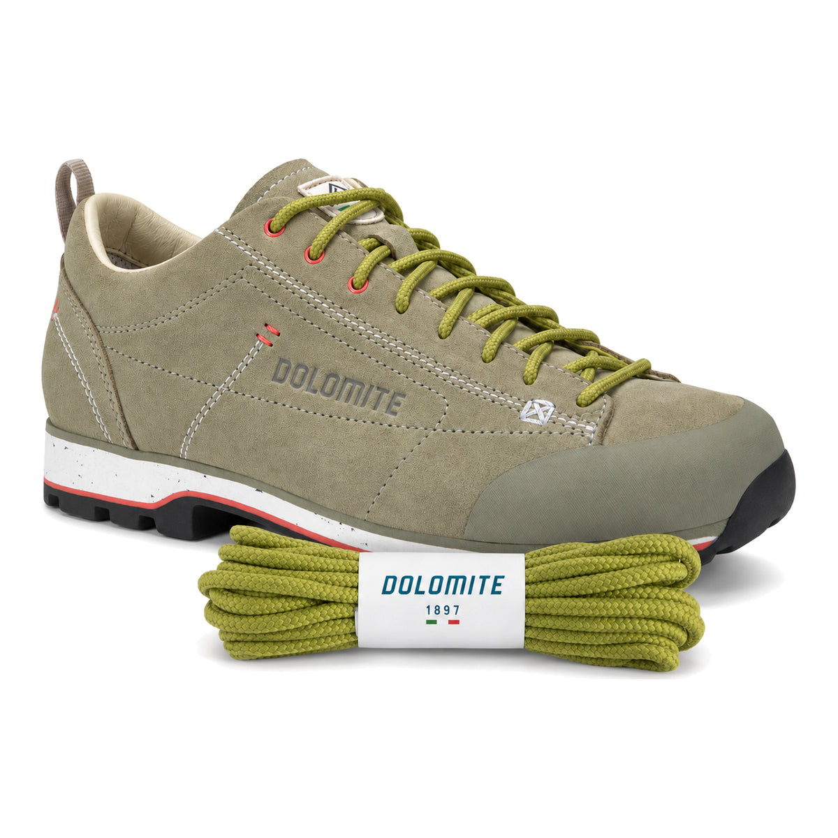 Groen – dolomite veters groen 02 schoen beige