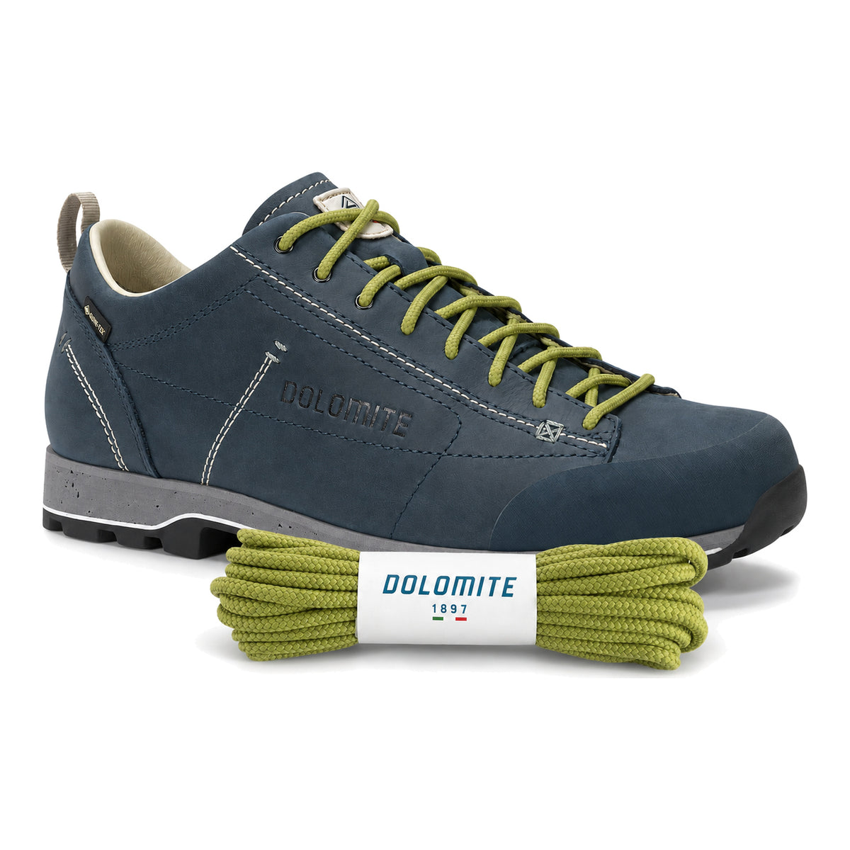 Groen – dolomite veters groen 03 schoen blauw grijs