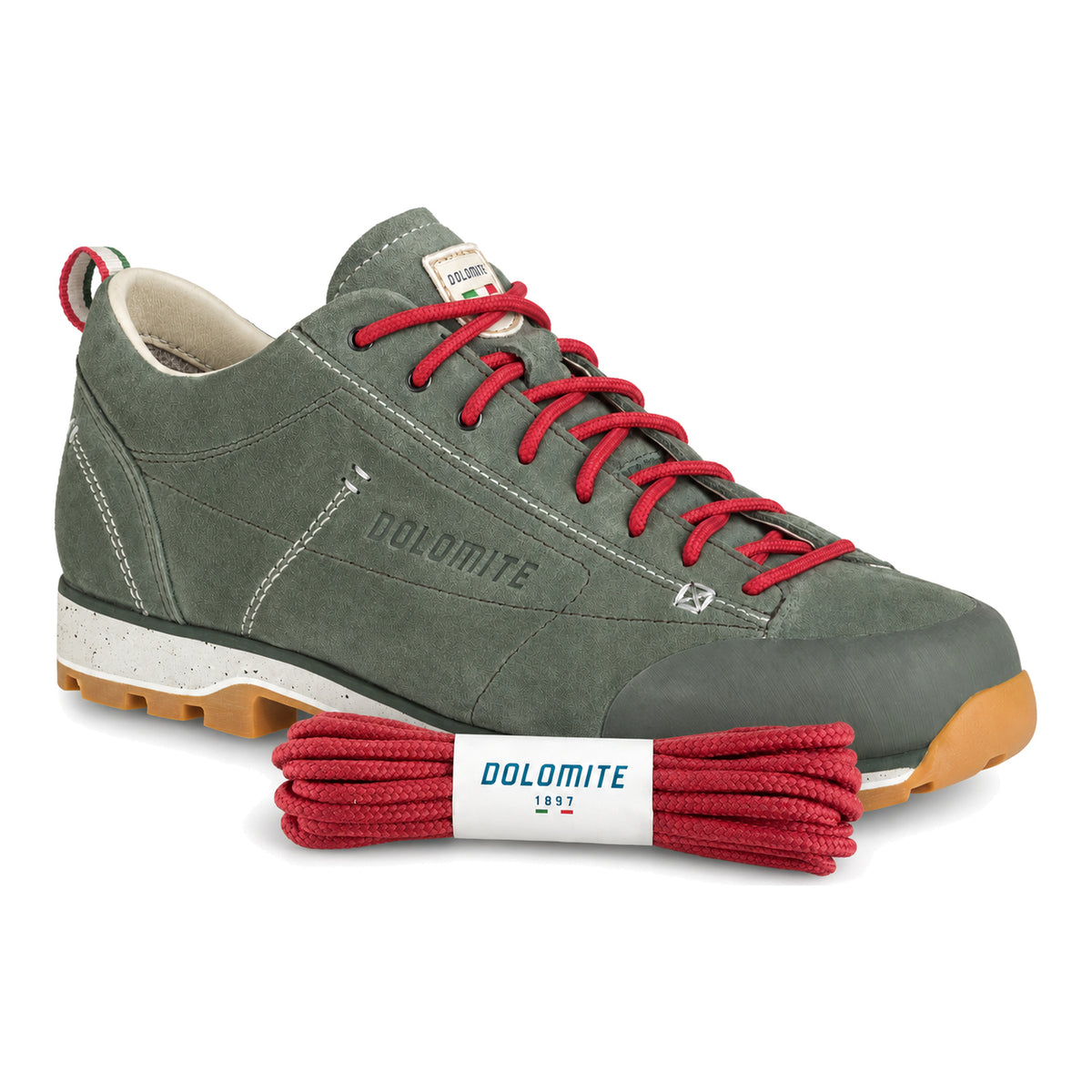 Rood – dolomite veters rood 02 schoen groen