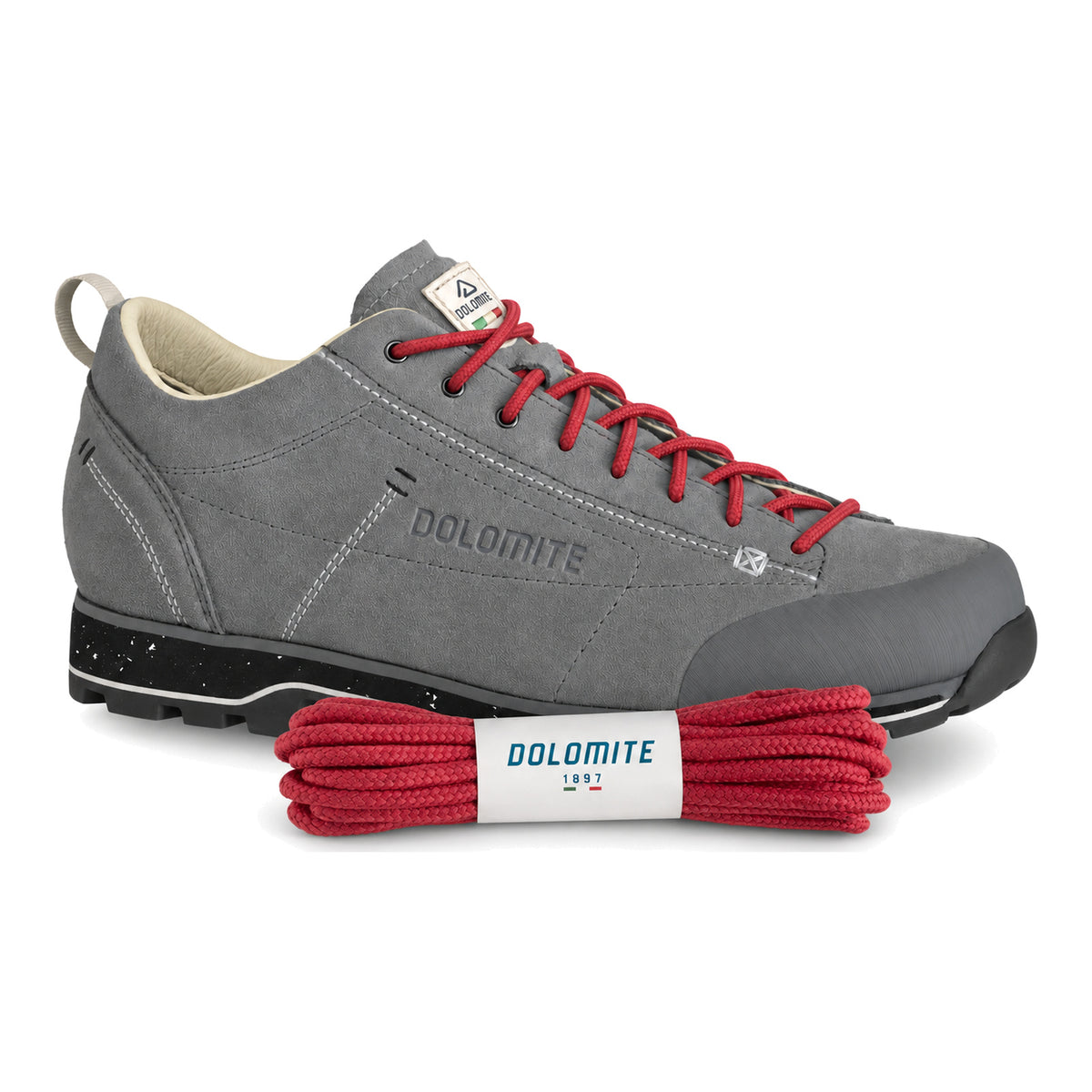 Rood – dolomite veters rood 03 schoen grijs