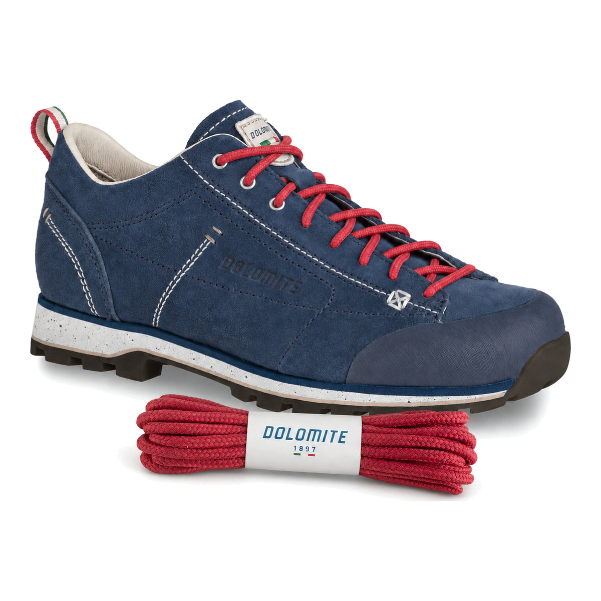 Rood – dolomite veters rood 04 schoen blauw