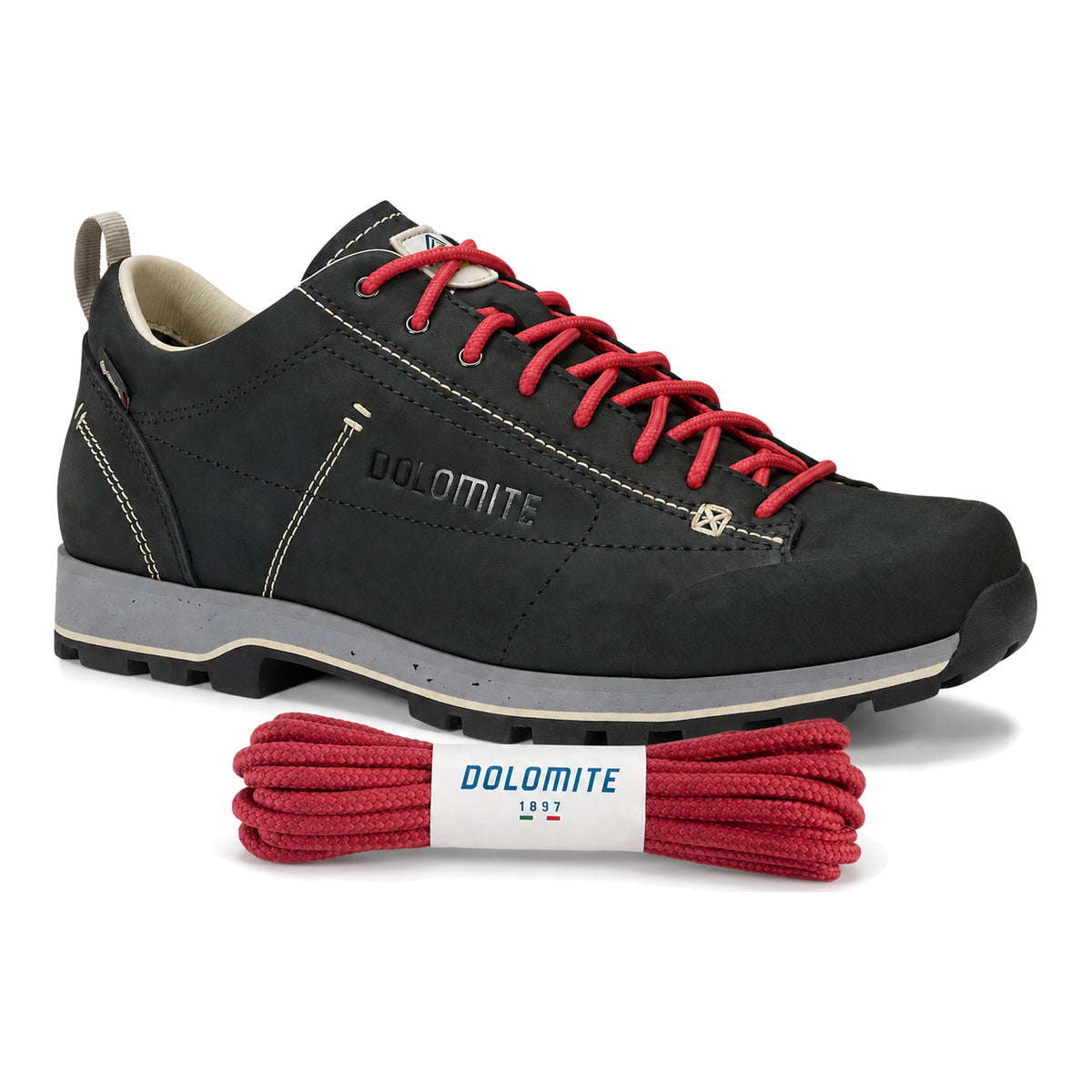 Rood – dolomite veters rood 05 schoen zwart