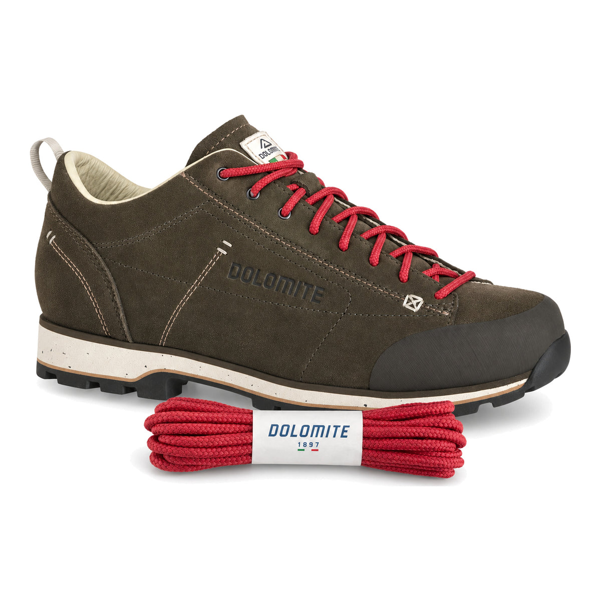 Rood – dolomite veters rood 06 schoen bruin donker