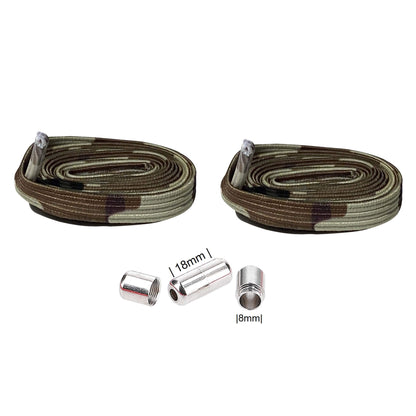 Elastische platte veters met metalen capsule draaisluiting
