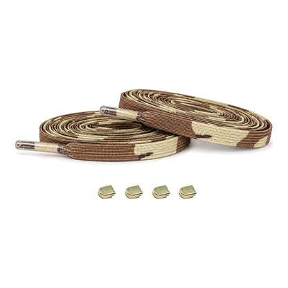 Camouflage / Goud – elastische veters clips camouflage goud 01 hoofdafbeelding