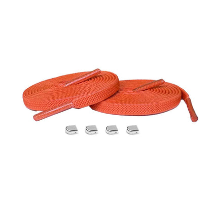 Oranje / Zilver – elastische veters clips oranje zilver glans 01 hoofdafbeelding