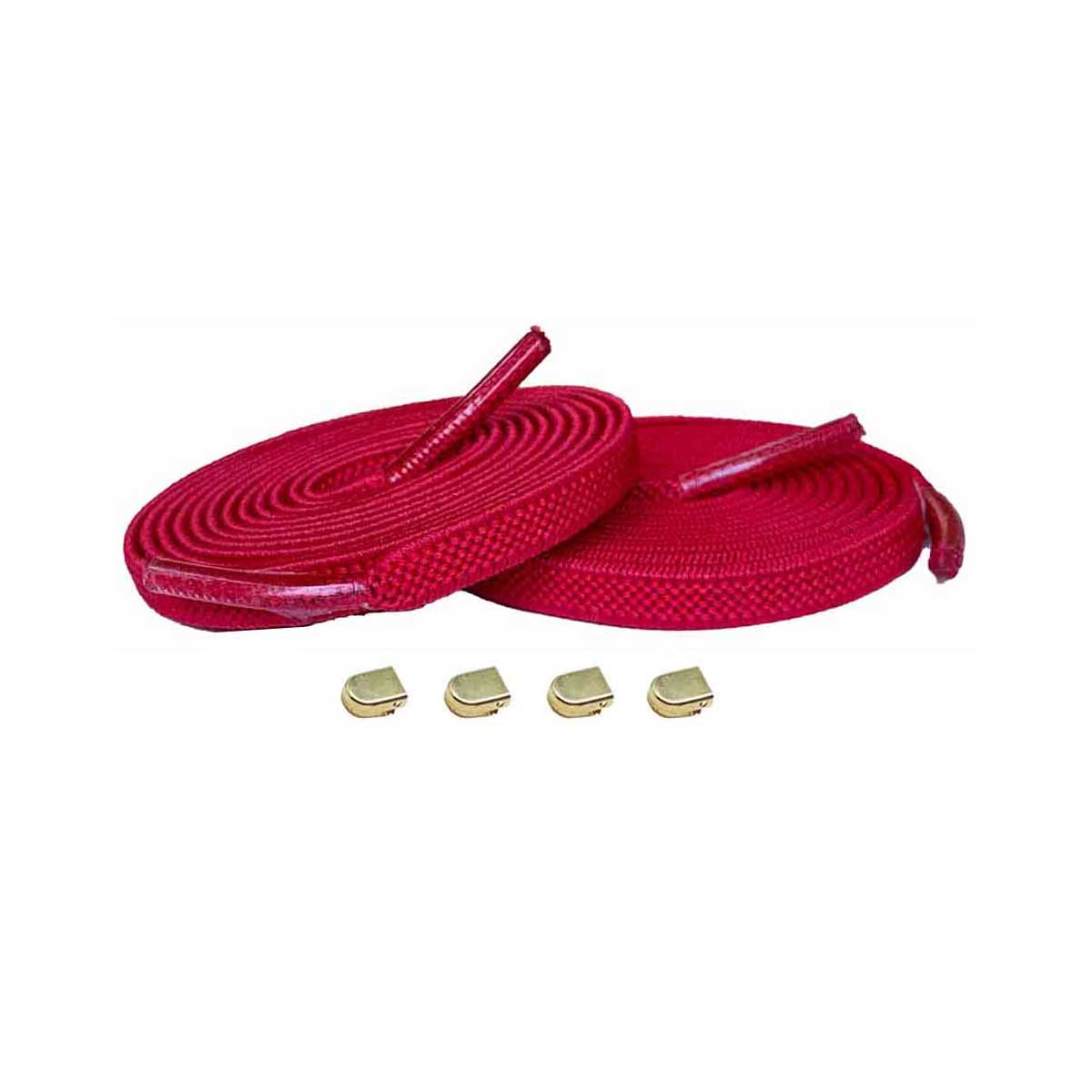 Rood / Goud – elastische veters clips rood goud 01 hoofdafbeelding