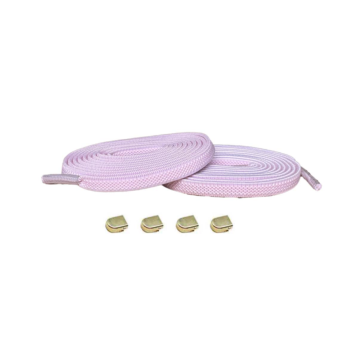 Roze / Goud – elastische veters clips roze goud 01 hoofdafbeelding