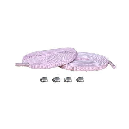 Roze / Zilver mat – elastische veters clips roze zilver mat 01 hoofdafbeelding