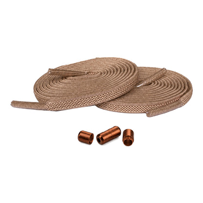 Bruin licht – elastische veters draaisluiting bruin licht 1