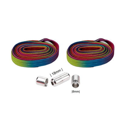 Elastische platte veters met metalen capsule draaisluiting