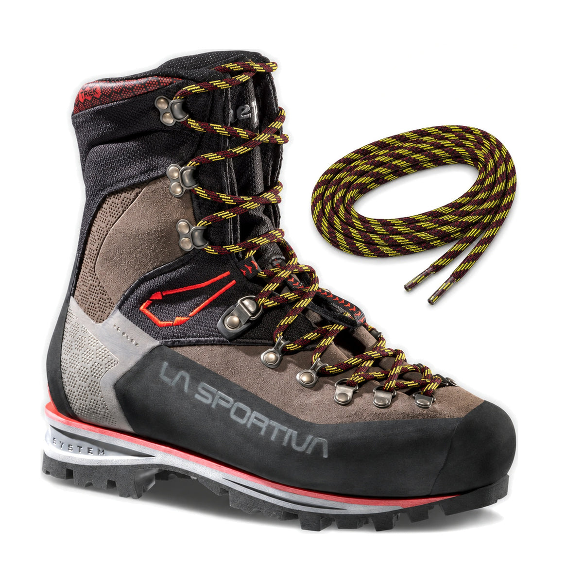 Zwart geel rood / 215 cm – la sportiva mountain laces nepal zwart geel rood 215 cm 03 nepal trek evo gtx