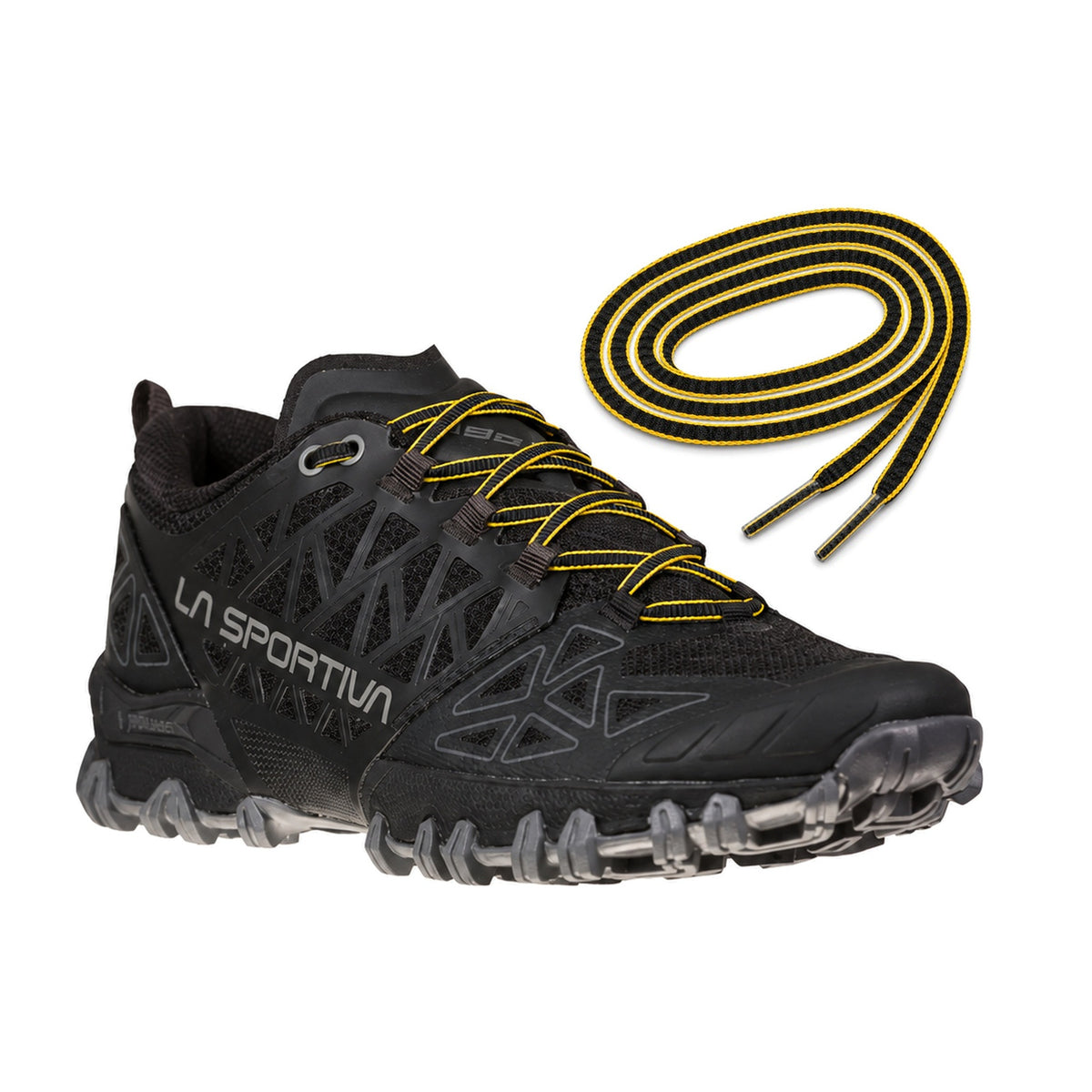 Zwart geel / 107 cm, 132 cm – la sportiva mountain running laces zwart geel 107 cm 03 bushido ii