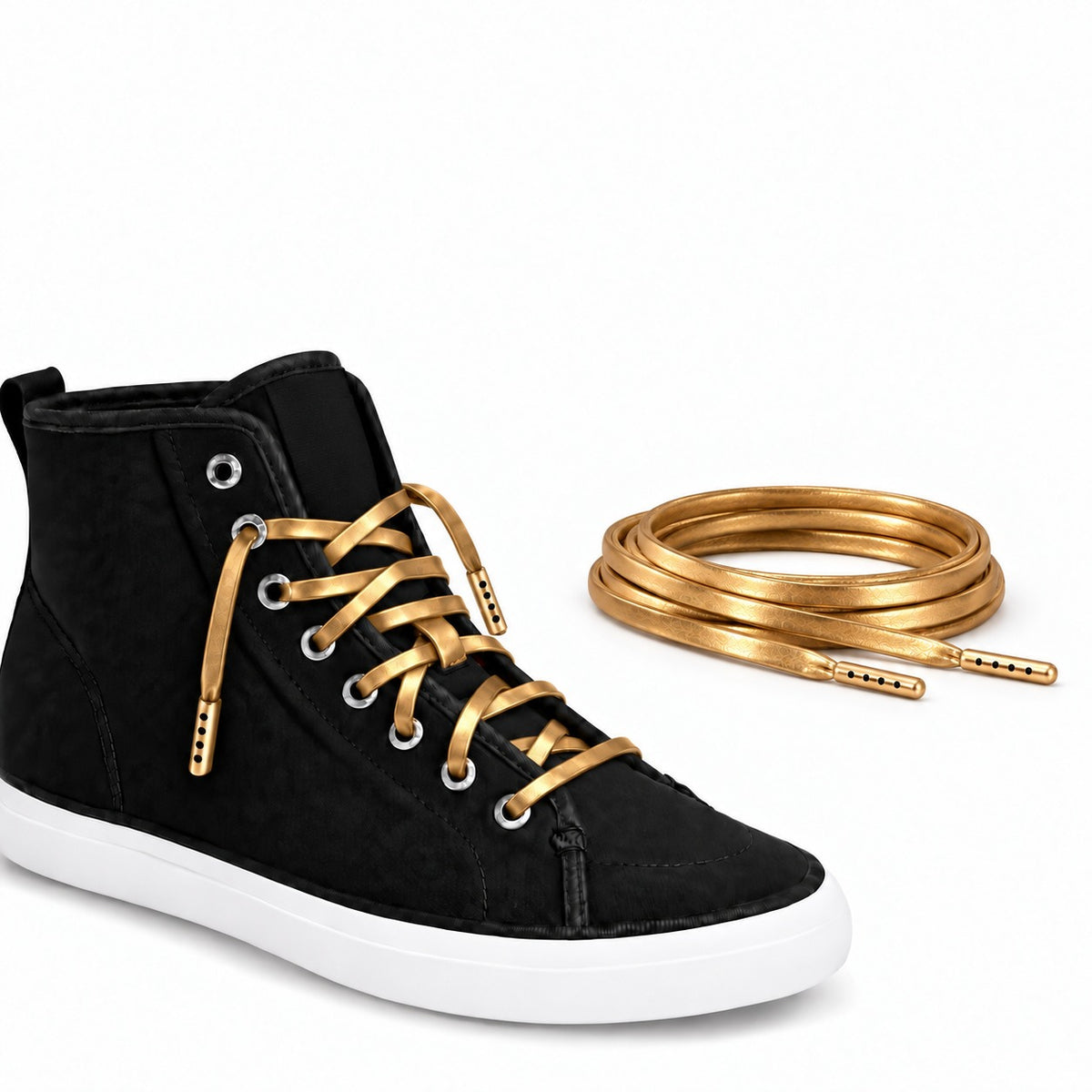 Goud – leren veters plat goud 04 schoen sperry