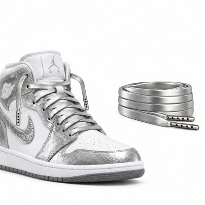 Zilver – leren veters plat zilver 03 schoen nike jordan