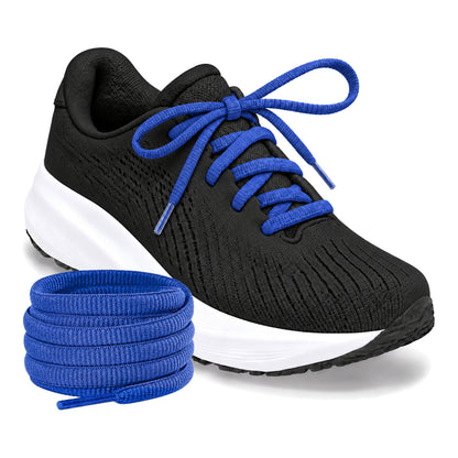Blauw donker – ovale veters halfrond loopschoenen blauw donker 03 loopschoen zwart rol