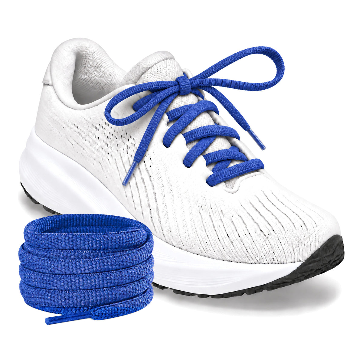 Blauw donker – ovale veters halfrond loopschoenen blauw donker 04 loopschoen wit rol