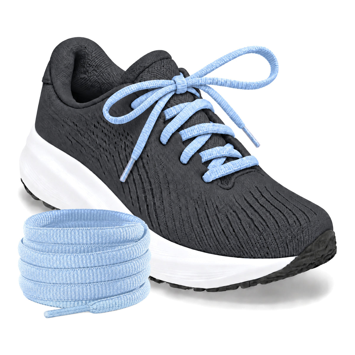 Blauw licht – ovale veters halfrond loopschoenen blauw licht 02 loopschoen antraciet rol