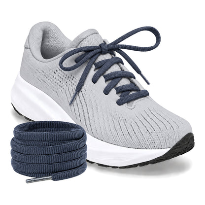 Blauw marine – ovale veters halfrond loopschoenen blauw marine 03 loopschoen grijs licht rol