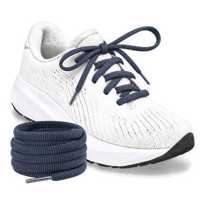 Blauw marine – ovale veters halfrond loopschoenen blauw marine 04 loopschoen wit rol