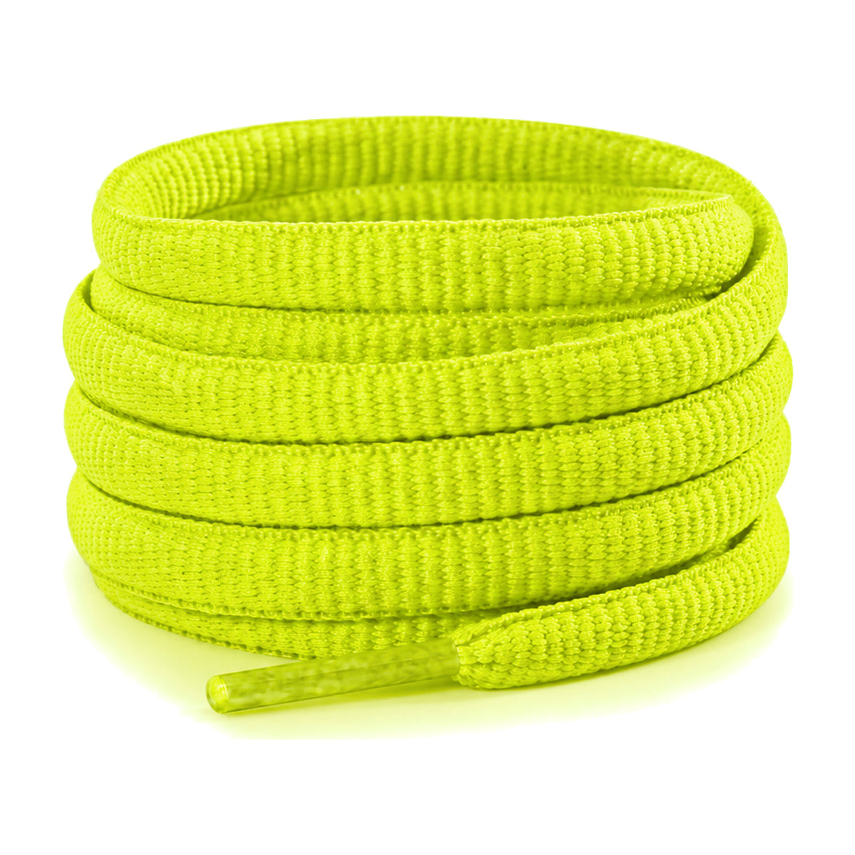 Geel neon – ovale veters halfrond loopschoenen geel neon 01 hoofdafbeelding