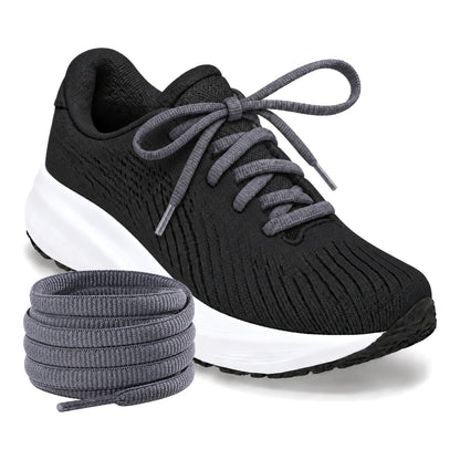 Grijs donker – ovale veters halfrond loopschoenen grijs donker 03 loopschoen zwart rol