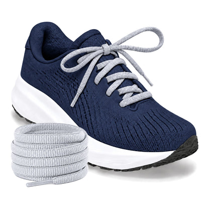 Grijs licht – ovale veters halfrond loopschoenen grijs licht 03 loopschoen blauw navy rol