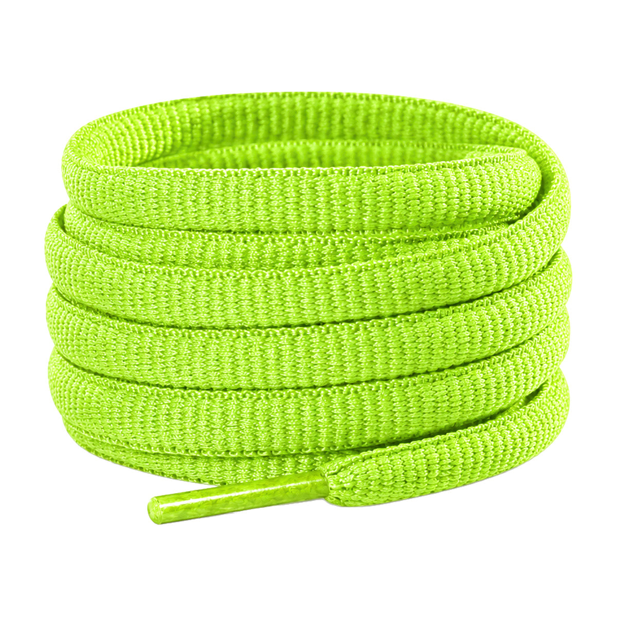 Groen neon – ovale veters halfrond loopschoenen groen neon 01 hoofdafbeelding