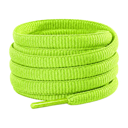 Groen neon – ovale veters halfrond loopschoenen groen neon 01 hoofdafbeelding