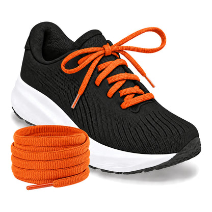 Oranje – ovale veters halfrond loopschoenen oranje 03 loopschoen zwart rol