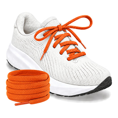Oranje – ovale veters halfrond loopschoenen oranje 04 loopschoen wit rol