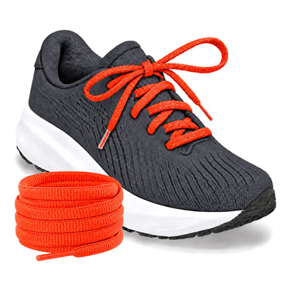 Oranje neon – ovale veters halfrond loopschoenen oranje neon 02 loopschoen antraciet rol