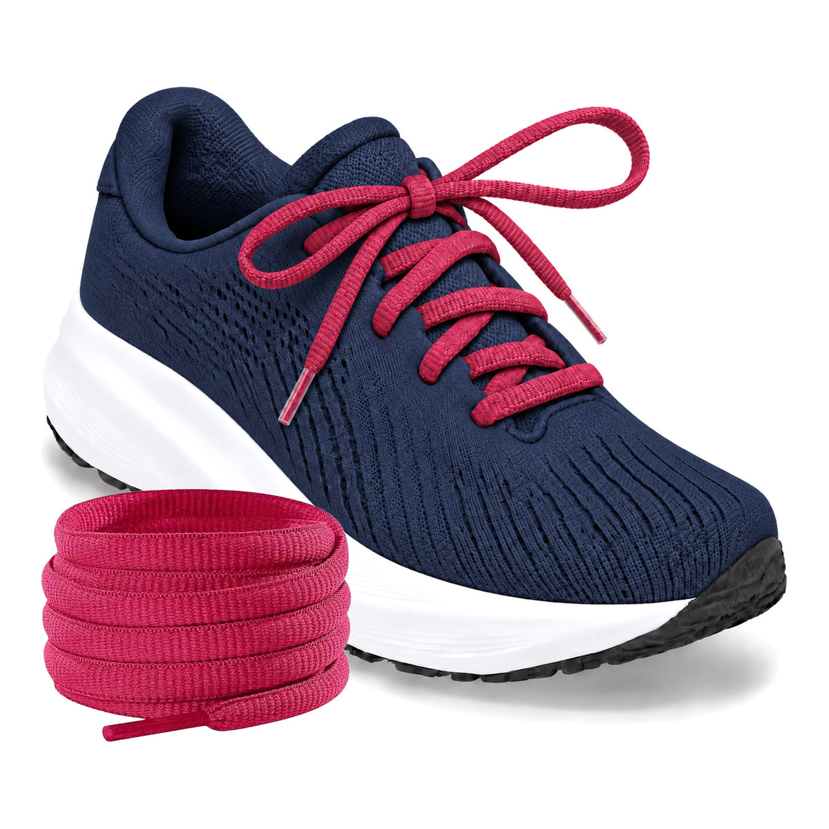 Pink – ovale veters halfrond loopschoenen pink 02 loopschoen blauw navy rol