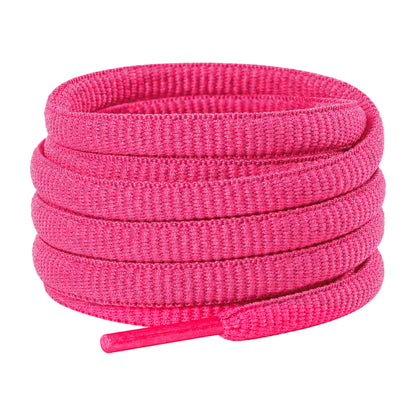 Pink neon – ovale veters halfrond loopschoenen pink neon 01 hoofdafbeelding