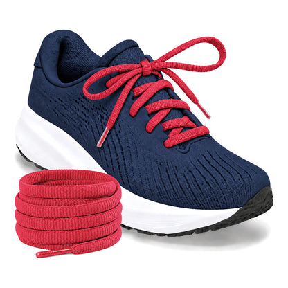 Rood – ovale veters halfrond loopschoenen rood 02 loopschoen blauw navy rol
