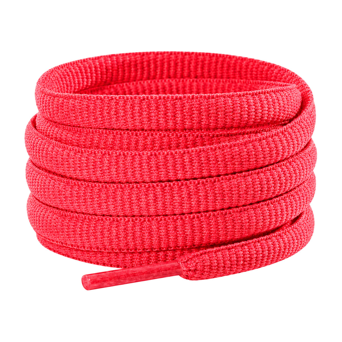 Rood neon – ovale veters halfrond loopschoenen rood neon 01 hoofdafbeelding