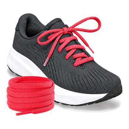Rood neon – ovale veters halfrond loopschoenen rood neon 02 loopschoen antraciet rol